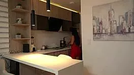 big-bottomed stepmom catches stepson with redhead girlfriend joins threesome