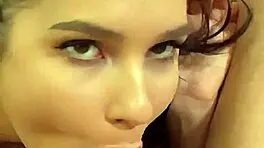 busty teen 18+ loves sucking big fat dick - pov blowjob