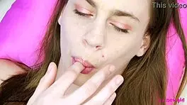 alluring brunette shows sexy body