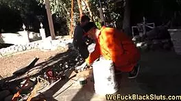 little teen maid spunked after big cock blowjob