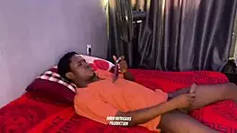 caught my horny stepbro masturbating so i helped him out with a rough fuck