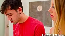 Milf forces cum with intense blowjob