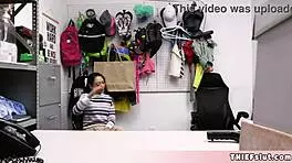 skinny gypsy shoplifter sarah caught again and this time her brown pussy will get a punish fuck