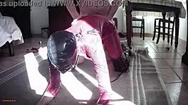 Milf In Leather Catsuit And Boots Gets Throated Fucked Cum On Tits