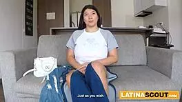 Want to see huge boobs latina teen get titty fucked before rough face fuck?