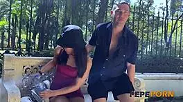 spanish nympho latina fucks friend outdoors