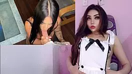 latina with big natural tits sucks cock passionately