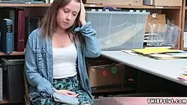 petite brooke gets punish fucked real hard by a cop after she got caught shoplifting in california