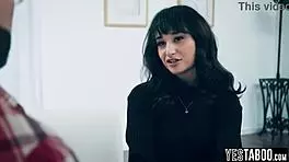 Mature caring stepdad fucks horny teen stepdaughters hairy pussy