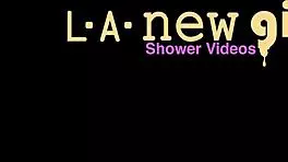 The elegant dark-haired beauty took a shower