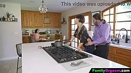 Familyorgasm - Old Man Fucks His Daring Strp Daughter And Wife While She Cooks Spaghetti