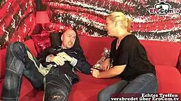 blonde deutsche trifft ihren und wird sofort gefickt in amateurs taboo roleplay.