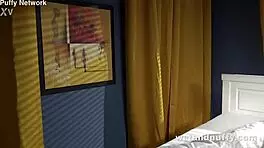 brunette teases swollen pussy with dildo