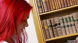 fit redhead nympho seduces stranger for cfnm cheating fuck with big dick