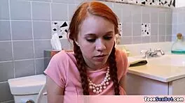 Very skinny redhead teen 18+ rough fucked lets see how this minature pussy can handle the stress