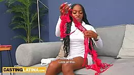 Amateur ebony anal lover Sofia C eagerly takes big cock for modeling casting interview