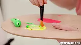 Schoolgirls and Guys Engage in Nude Modeling Fuck Fest