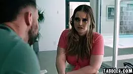 young brunette gets deepthroat, seth barges in saying 'i must watch every intimate moment.'