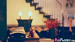 Chinese model posing session and striptease for playboy