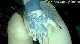 Big butt oil massage with colourful glitters and sensual touch