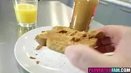 Busty Young Woman Helping Out Horny Man