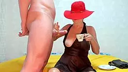 i watch femdom cfnm food fetish handjob leadin to cumshot wit big cock