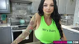 Busty Young Woman Helping Out Horny Man