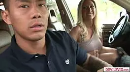 Big Tits Blonde Cougar Picking Up College Bitchboy To Fuck!