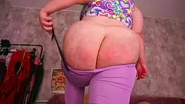 Spanked my bare ass 100 times!