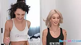 Curious teen wants to taste stepbrother's cum in group fun