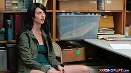 Teen shoplifter propose a blowjob and fuck after caught