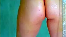 college student shower time reveals wet thong