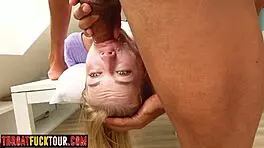 Sexy Blonde Teen Experiences Hardcore Face Fucking