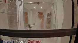 you peek at your neighbor's wet shower display