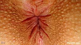 The suggestive pulsating orgasm comes with tight anal contractions, close-up asshole view, teen anal assfucking.