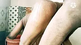 Desi milf gets rough bathroom fucking from boys