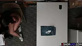 petite teen shoplifter caught stealing in store