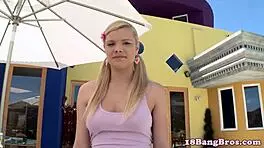 teasing teen pussy screwed outdoors in amateur reality