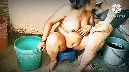 Desi milf gets rough bathroom fucking from boys