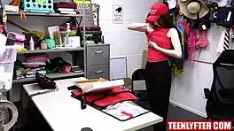 Teen pizza girl gets fucked hard for shoplifting