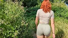 Caught fucking beautiful girl in italian woods