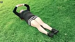 The Hottest Colombian Latina Exhibitionist Takes Me To The Park For Recording Her Panties And Pussy Part1