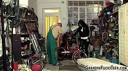 Peeing Teen 18+ Fucks Grandpa