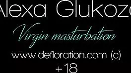 Blonde virgin alexa says 'i'm masturbating my tight pussy'