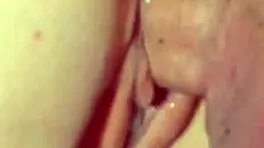 Continuous semen stays between lips!