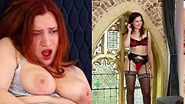 hot teen 18+ pov outdoor blowjob, first time in public, wearing stockings and panties, cum in mouth