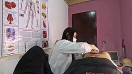 Oh wow, unexpected hard-on pops up in front of the hot nurse 😏