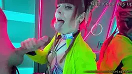 Public Sloppy Deepthroat in a Rave Bathroom