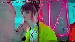 Public Sloppy Deepthroat in a Rave Bathroom