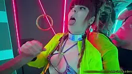 Public Sloppy Deepthroat in a Rave Bathroom